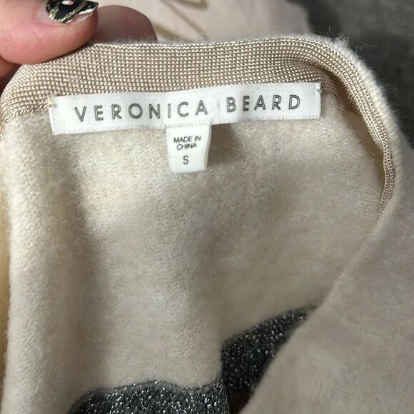 Veronica Beard Miley Colorblock Metallic Pullover Sweater Size S - Picture 6 of 7